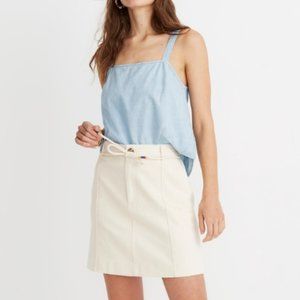 Madewell Capital A-Line Mini Skirt
